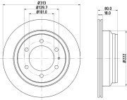 MDC986 Brzdový kotouč MINTEX