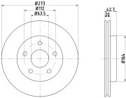 MDC841 MINTEX brzdový kotúč MDC841 MINTEX
