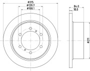 MDC952 Brzdový kotouč MINTEX