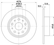 MDC850 MINTEX brzdový kotúč MDC850 MINTEX