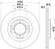 MDC657 MINTEX brzdový kotúč MDC657 MINTEX