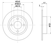 MDC1410 MINTEX brzdový kotúč MDC1410 MINTEX