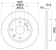 MDC772 MINTEX brzdový kotúč MDC772 MINTEX