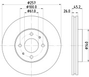 MDC864 MINTEX brzdový kotúč MDC864 MINTEX