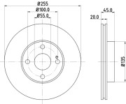 MDC1295 Brzdový kotouč MINTEX