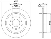 MDC1275 MINTEX brzdový kotúč MDC1275 MINTEX