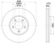 MDC1066 MINTEX brzdový kotúč MDC1066 MINTEX