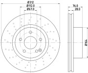 MDC1426 Brzdový kotouč MINTEX