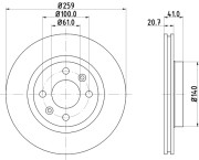 MDC811 Brzdový kotouč MINTEX