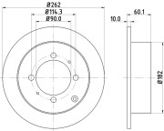 MDC951 Brzdový kotouč MINTEX