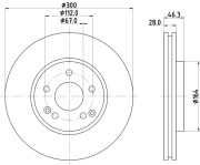 MDC853 Brzdový kotouč MINTEX