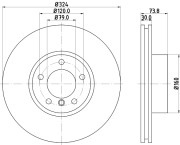 MDC1486 Brzdový kotouč MINTEX