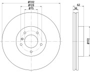 MDC2336 Brzdový kotouč MINTEX