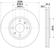 MDC1333 Brzdový kotouč MINTEX