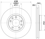 MDC1351 Brzdový kotouč MINTEX