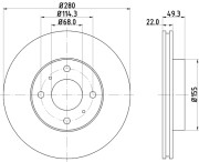 MDC1080 Brzdový kotouč MINTEX