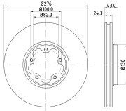 MDC1527 Brzdový kotouč MINTEX