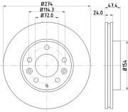 MDC1543 Brzdový kotouč MINTEX