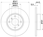 MDC1490 Brzdový kotouč MINTEX