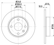 MDC1519 Brzdový kotouč MINTEX