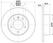 MDC1539C Brzdový kotouč MINTEX