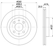 MDC1784 Brzdový kotouč MINTEX