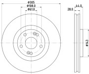 MDC1532 Brzdový kotouč MINTEX