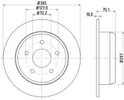 MDC1489 Brzdový kotouč MINTEX