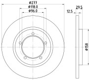 MDC632 MINTEX brzdový kotúč MDC632 MINTEX