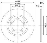 MDC781 Brzdový kotouč MINTEX