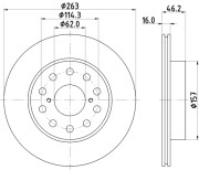 MDC1128 Brzdový kotouč MINTEX