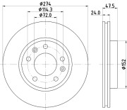 MDC1414 Brzdový kotouč MINTEX