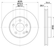 MDC1616 Brzdový kotouč MINTEX