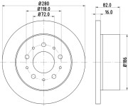 MDC1650 Brzdový kotouč MINTEX