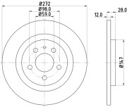 MDC1599 Brzdový kotouč MINTEX