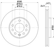 MDC1632 Brzdový kotouč MINTEX