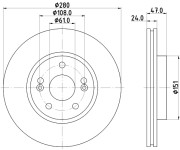 MDC1533 Brzdový kotouč MINTEX