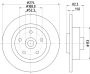 MDC1534 Brzdový kotouč MINTEX