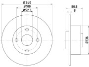 MDC1707 Brzdový kotouč MINTEX