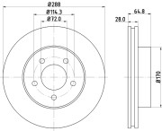 MDC1724 Brzdový kotouč MINTEX