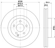 MDC1788 Brzdový kotouč MINTEX