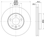 MDC1704 Brzdový kotouč MINTEX