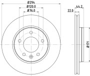 MDC1708C Brzdový kotouč MINTEX