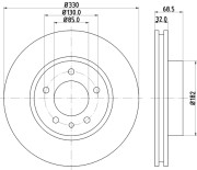 MDC1610C Brzdový kotouč MINTEX