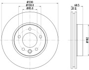 MDC1610R Brzdový kotouč MINTEX