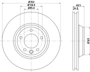 MDC1611 Brzdový kotouč MINTEX