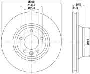 MDC1611R Brzdový kotouč MINTEX