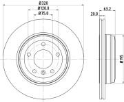 MDC1660 Brzdový kotouč MINTEX