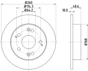 MDC1622C Brzdový kotouč MINTEX