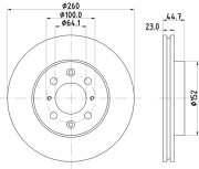 MDC1734 Brzdový kotouč MINTEX